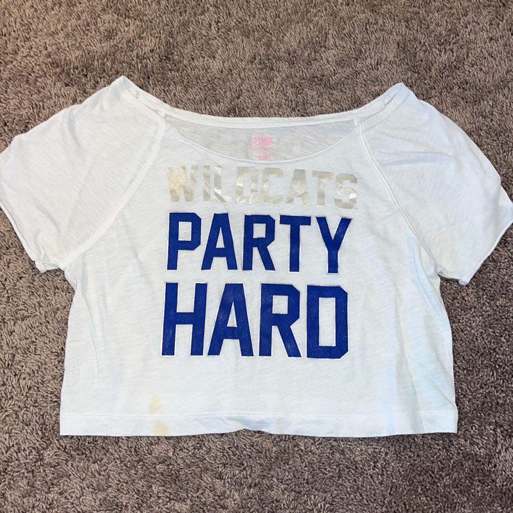 Pink Victoria Secret Kentucky Wildcats crop top size S
